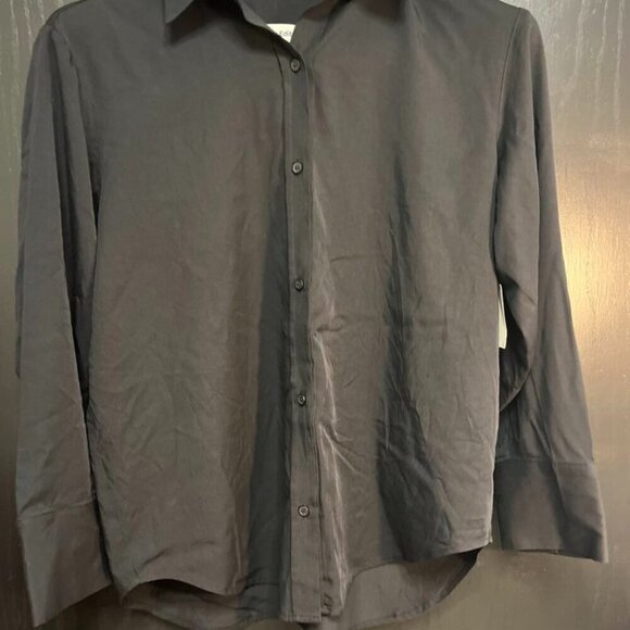 Open Edit Relaxed Fit Black Button-Up Shirt – Size Large – NWT - Picture 2 of 4